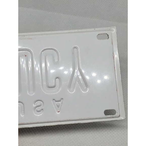 U.S.A Lucy Personalized White & Red Mini Collectible Bike License Plate - Picture 7 of 10